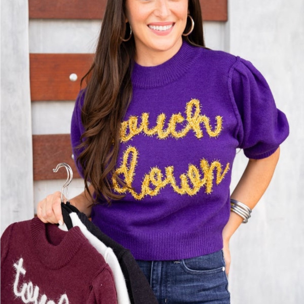 Purple Touchdown Sweater